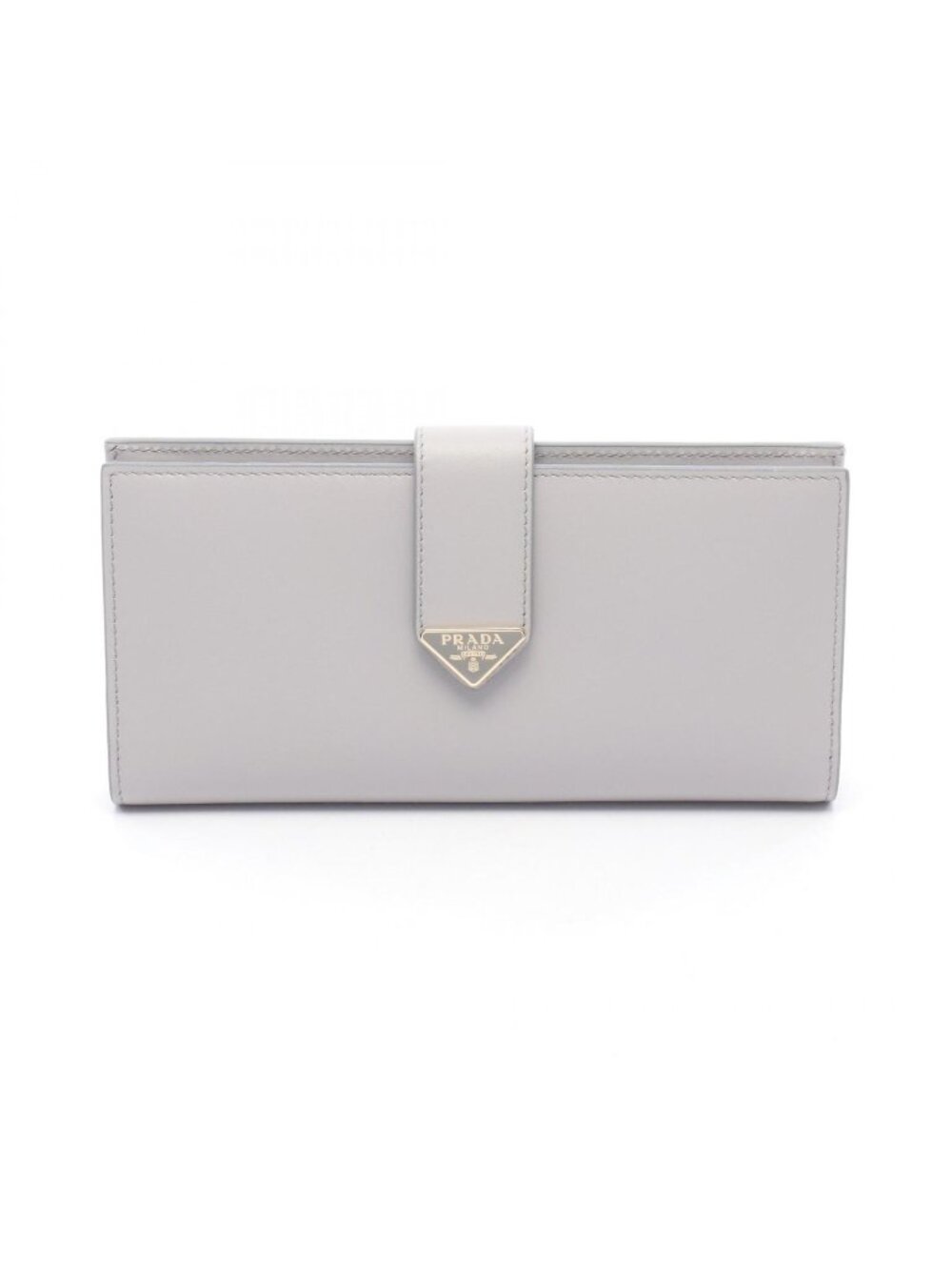 Prada Bifold Wallet Light Gray Leather